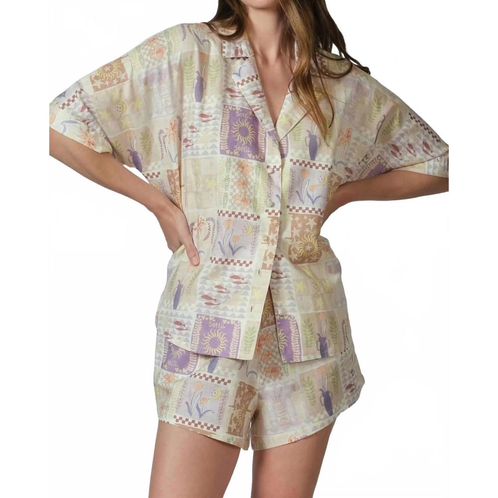 NEW WALNUT tropez oversized button-down shirt in soleil